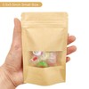 SumDirect 50Pcs 9x14cm Bolsas de Papel Kraft con Cierre, Bolsas