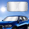 150x85cm Car Sunshade with Nano Black Tech - Silver-Coated Zero