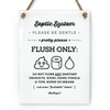 6x8 Inch Cute Emoji Septic System Bathroom Sign ~ Ready
