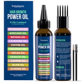 Rosemary Oil With Black Castor, Batana, Lavender, Coffee, Coconut, Argan, Avocado, Olive, Almond & Parsley Seed Oil, 11 Oils Infused for Ultimate Hair Growth (4 fl oz (120 ml))