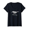 Womens Mustang Emblem V-Neck T-Shirt