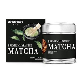Matcha Japonés Ceremonial 40g  KOKORO LIFE  Uji, Japón, Primera Cosecha, Té Verde en Polvo 100 Puro, Sabor Suave y Umami, Ideal para Té Usucha y Latte
