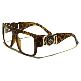 Kleo Flat Top Aviator RX Glasses Gold Buckle Hip Hop Rapper DJ Celebrity Clea...