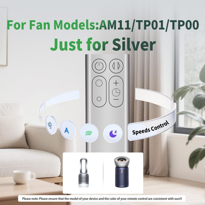 WDZP New Fan Remote Control Replacement for Dyson Fan AM11