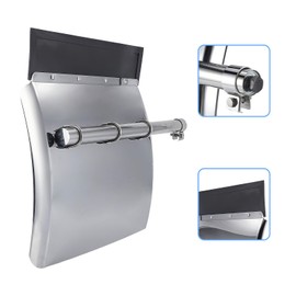 Cabtherlyn Quarter Fenders Set with Tube 24" x 24", Deluxe Stainless Steel, Triangle Bracket and Mounting Hardware Included, Right Left, Fit for Semi Truck