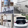 Qimu 5+6 Step(5.6ft + 6.6ft) Telescoping Ladder Aluminum Extension Step