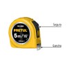Pretul PRO-5MEB, Flexmetro, amarillo, 5m, cinta 19mm tarjeta plstica