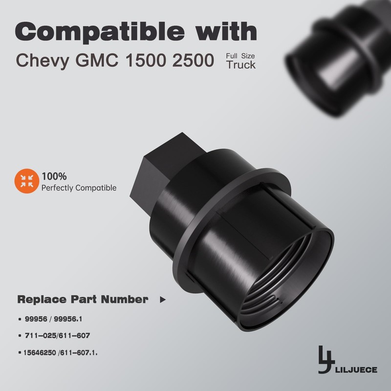 LILJUECE 32pcs Lug Nut Covers - (OE:15646250) M27-2.0 Thread 22mm