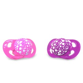 Twistshake Pastel Pink Purple 6 Months 2 Piece Pacifier