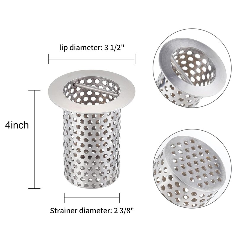 osseph Commercial Floor Drain Strainer, 3 1/2" Lip Diameter x
