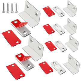 Cabinet Magnetic Catch L-Shaped Jiayi 6 Pack Ultra Thin Cabinet Door Magnetic Catch for Drawer Magnets Adhesive Cabinet Latch Magnetic Closures for Kitchen Closet Door Closing Magnetic Catch Closer
