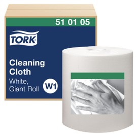 Tork Cleaning Cloth Giant Roll White W1, 1 x 1219 Feet, 510105