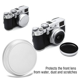 EBTOOLS For Fuji X100T Professional Lens Metal Cap for X100 X100S X100T Photography Accessories (Silver)