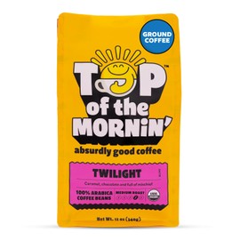 Top of the Mornin’ Ground Coffee by JackSepticEye, Ethically Sourced Organic Specialty Grade Coffee with hints of Brown Sugar and Semi-Sweet Chocolate (12 Ounce, Twilight)