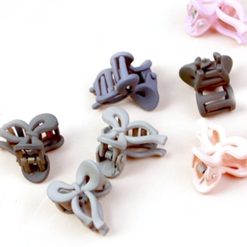 100pcs Small Hair Clips Bow Tie Flower Fruit Shaped Cute