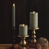 Luminara Flameless Candle Stone Grey Taper (1" x 9.75") Melted