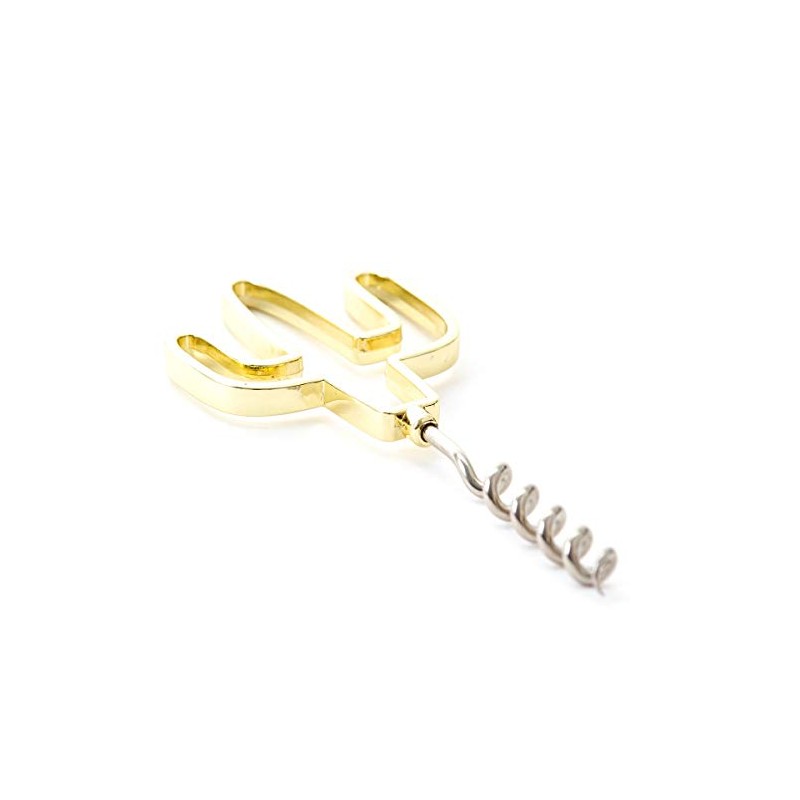 Running Running Decora Accesorios cromados Sacacorchos Cactus dorado,
