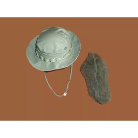 MILITARY VIETNAM BOONIE RIP-STOP JUNGLE HAT WITH NET OD GREEN 1969 NEW UNISSUED