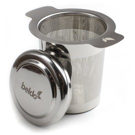 Beldo Tea strainer with fine perforation made of stainless steel - tea filter ideal for loose tea and spices - suitable for various cups, teapots and glasses