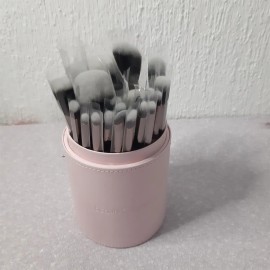 Set De Brochas 24 Piezas Beauty Creations + Estuche Cilindro Rosa Pretty And Perfect
