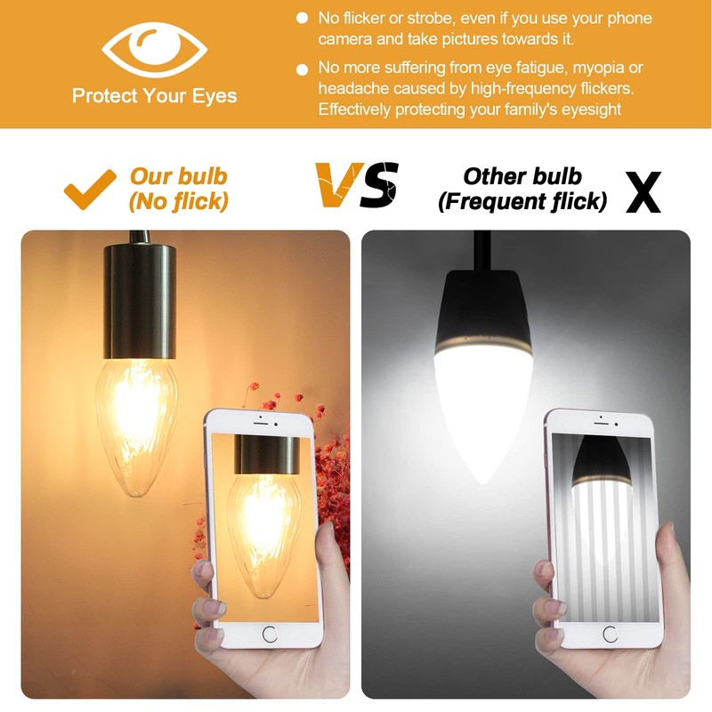 BRIMAX F15 4W Led Porch Light Bulbs Outdoor, Equivalent 40W
