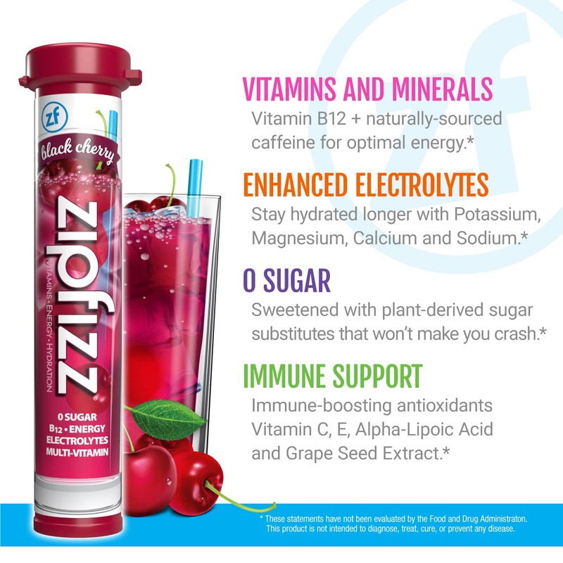 Zipfizz Zipfizz Energy Drink Mix, Electrolyte Hydration Powder with B12