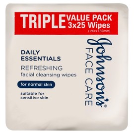 Johnson's 3 in 1 Facial Cleansing Wipes (Normal Skin) X 25 X 3