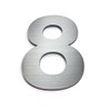 Numeros para casa delgados - 18cm 7inches - Aluminio Cepillado
