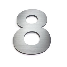 Numeros para casa delgados - 18cm 7inches - Aluminio Cepillado - Numeros Residenciales® (8)