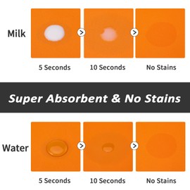 HotLive Pet Feeding Mat - Absorbent Dog Mat for Food and Water, No Stains Cat Bowl Mat, Easy to Clean Pet Placemats, Quick Dry Dog Water Dispenser Mat for Messy Drinkers | Orange 16"x 24"