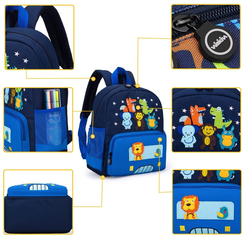 willikiva Cute Zoo Small 3D Backpack Boys Girls Toddler Backpack