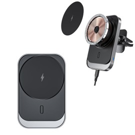 Cell Phone Holder,for Mag-Safe Car Mount Charger,Wireless Car Charger,Car Magnetic Wireless Charging,Stick on Dashboard Magnetic Phone Holder Mount for Smartphone,15W Fast Charging