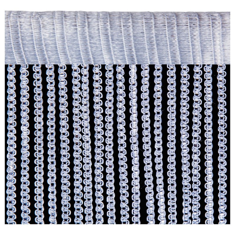 String curtain with pull-through bars, lurex-look curtain, elegant and stylish