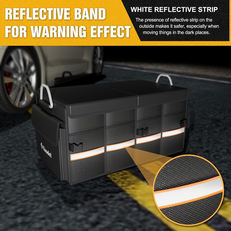 K KNODEL Car Trunk Organizer, Car Organizer With Lid, Heavy