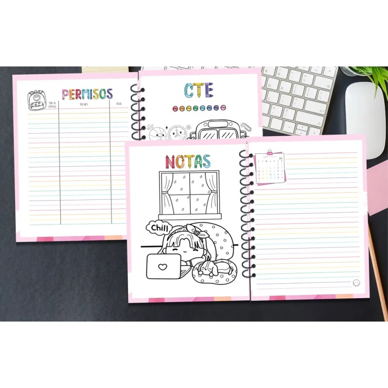 Agenda Directora Primaria/pree Personalizable 2026 Cute
