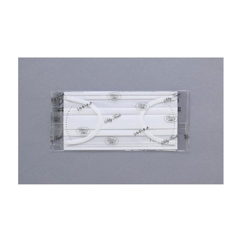 kurahooon 5個セット フィッティ シルキータッチ やや大きめ 30枚入 kurahooon マスクケース付き L ホワイト