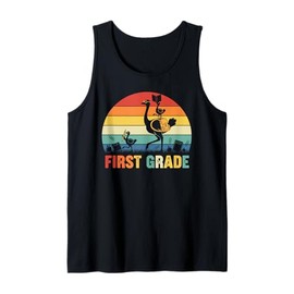 Funny Ostrich First Grade Back to School Teacher Student Tank Top