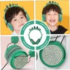 TEHAUX Adorable Dinosaur Rhinestone Headphones with Mic Headset for Boys