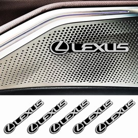5 Lexus Speaker Stickers RX LX CT EX HS NX ES LX LC GS IS Metal Decorative Emblem Cool (Lexus)