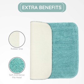RAJRANG Sea Green Bathroom Rug Non-Slip Bath Mat for Bathroom 17x24 Inches Soft Absorbent Washable Door Carpet Floor Home Decor
