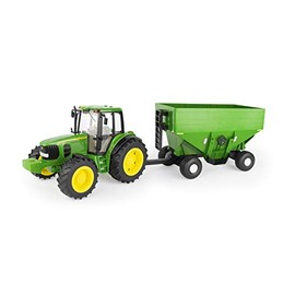 John Deere Tomy 1/16 Big Farm 7430 Tractor Toy & Gravity Wagon