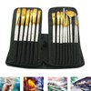 15pcs Paint Brush Set Acrylic Detailed Oil Painting Brushes with
