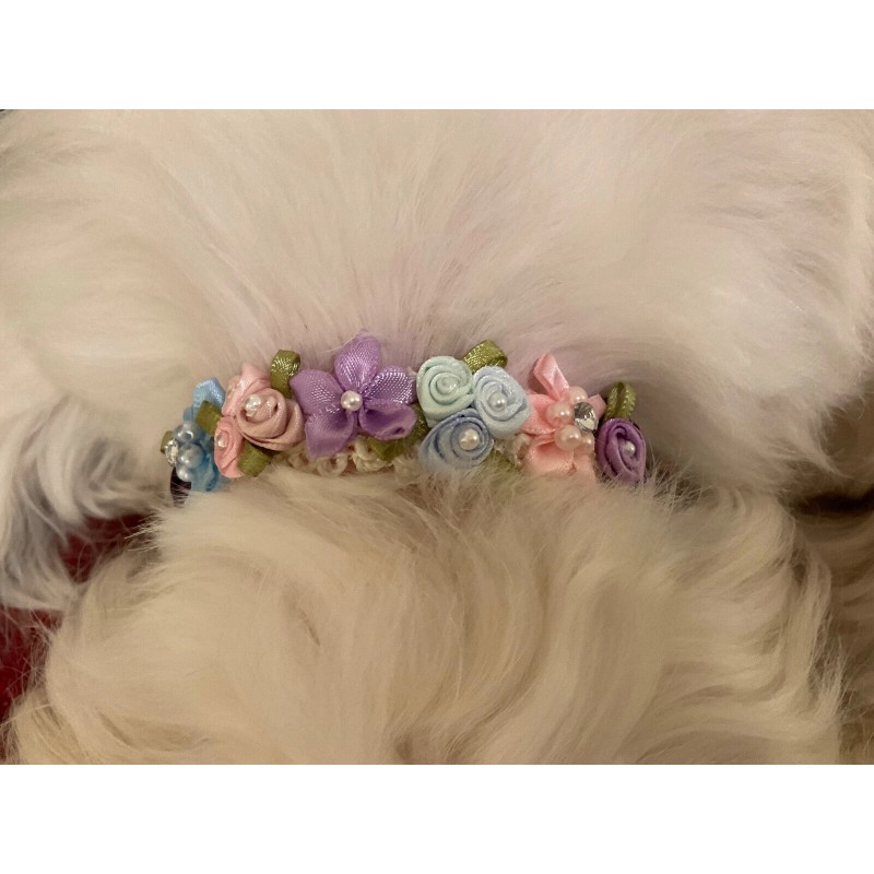 Dressed to the Canines Flower rhinestone Cute Luxury Dog Collar