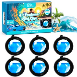 Car Air Freshener Vent Clips, Ocean Scent, 6 Pack, Long Lasting Scent Up to 180 Days, Car Fresheners for Men, Car Vent Clip for Women