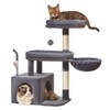 Taoqimiao MS043G Cat Tree, 32.2Inch Cat Tower, Cat Condo for