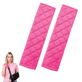 TELADESHX 2 Pcs Strap Cushion for Arm Sling Shoulder Strap Covers Brace Carry Strap Pillow Arm Elbow Wrist Injury Support Strap Pad to Release Stress to Your Neck and Shoulder (Rose Red)