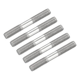METALLIXITY Double Threaded Stud Bolt Rod Bolt M4 Screw 30mm Length 5pcs 304 Stainless Steel Home Repair