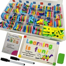 Maker for Kids MAKEKFORKIDS 291PCS MAGNETIC LETTERS NUMBERS AND SHAPES