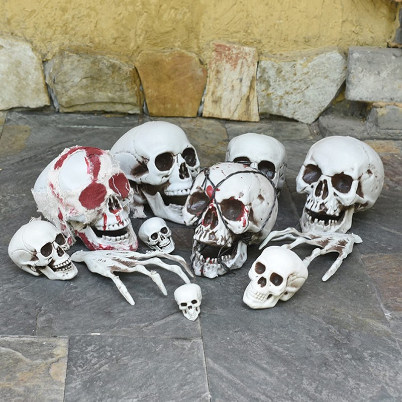YumSur 10 Pieces Resin Skull Small Realistic Human Skull Replica
