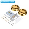 PATIKIL 4.8mm Round Recessed Pull Handle Knob, Pack Recessed Pulls